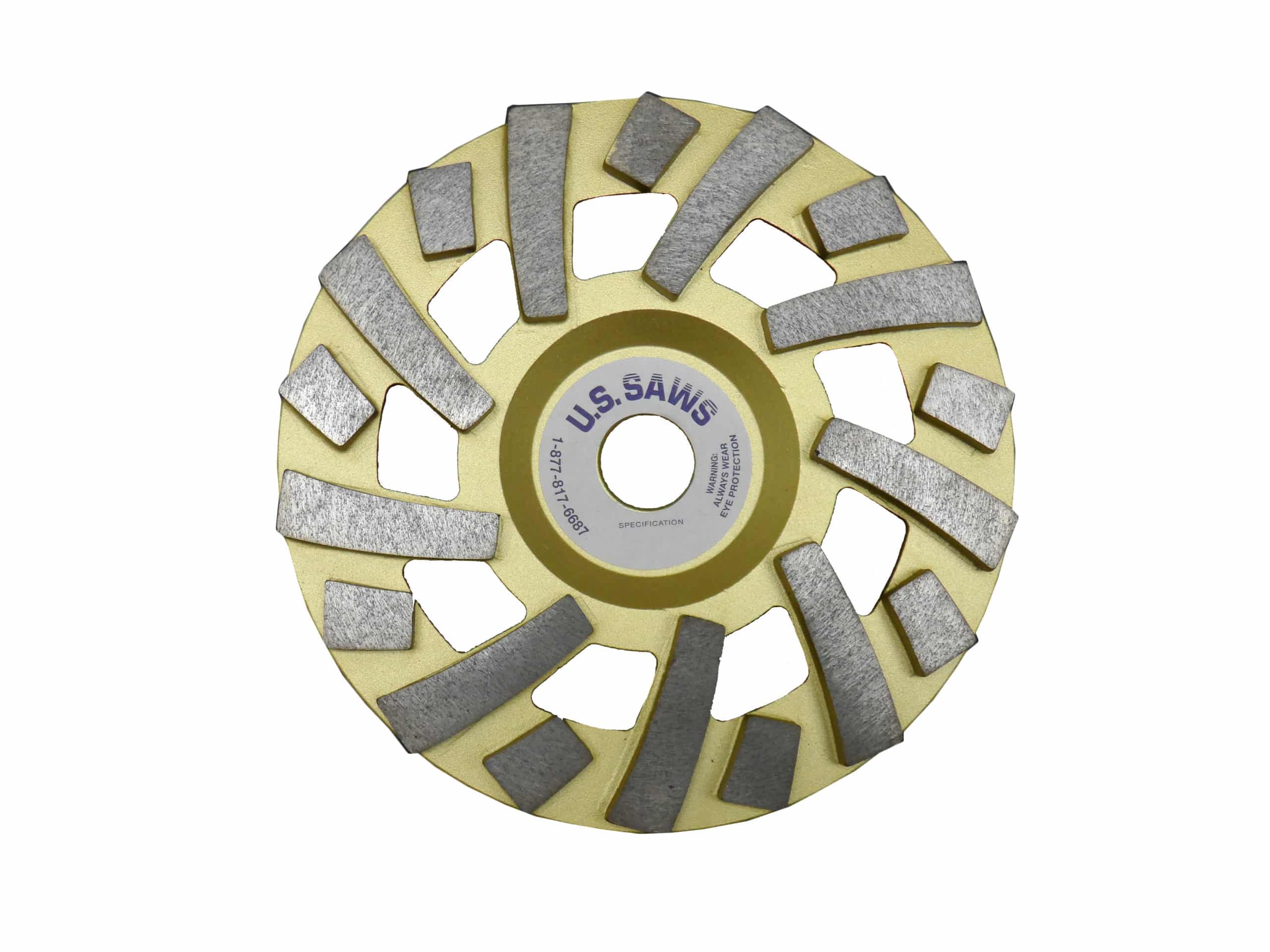 7"x7/8" 18 Segment #120/150 Grit Tornado Premium Cup Wheel
