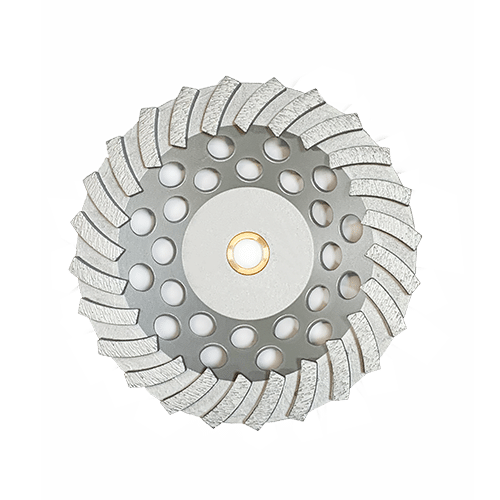 4PK 7” Spiral Turbo Concrete Diamond Grinding Cup Whee 24 Segs 7/8”-5/8” Arbor 