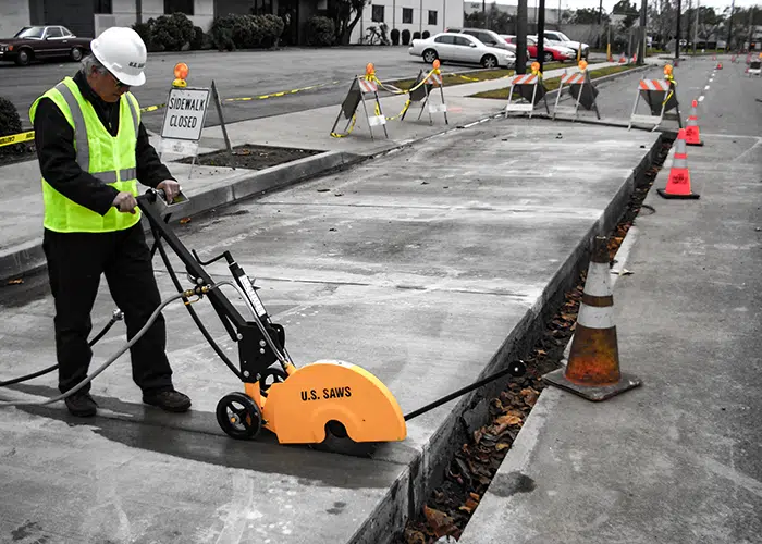 Handling a Walk Behind Saw